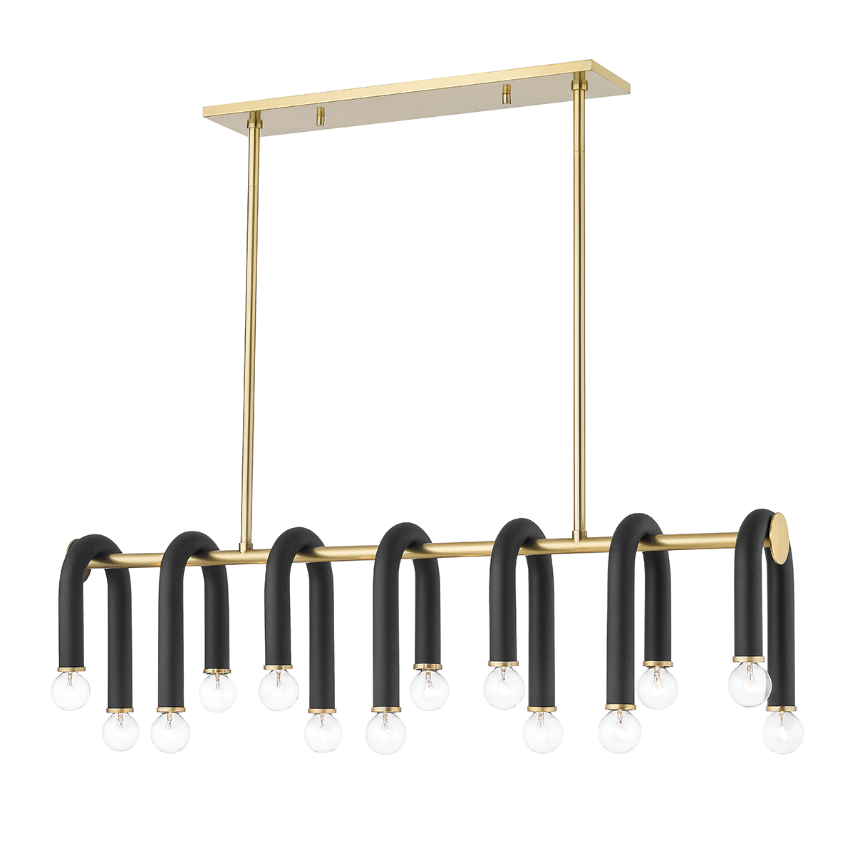 Mitzi Whit Aged Brass/black 6.5W x 37.75L x 11H Trim
