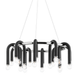 Mitzi Whit Polished Nickel/black 28.75W x 11H Chandelier