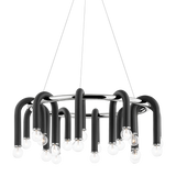 Mitzi Whit Polished Nickel/black 28.75W x 11H Chandelier