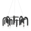 Mitzi Whit Polished Nickel/black 28.75W x 11H Chandelier