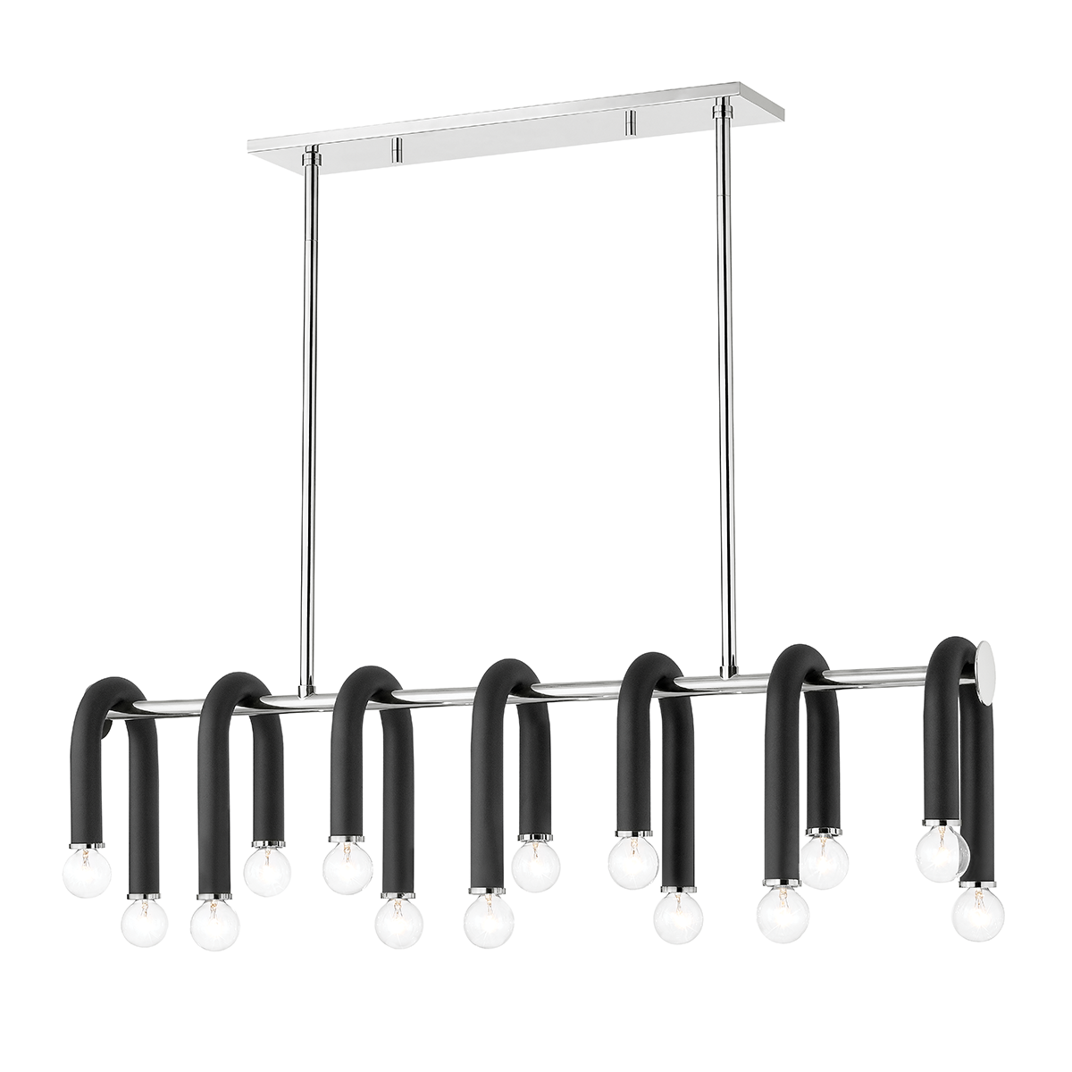 Mitzi Whit Polished Nickel/black 37.75W x 11H Trim