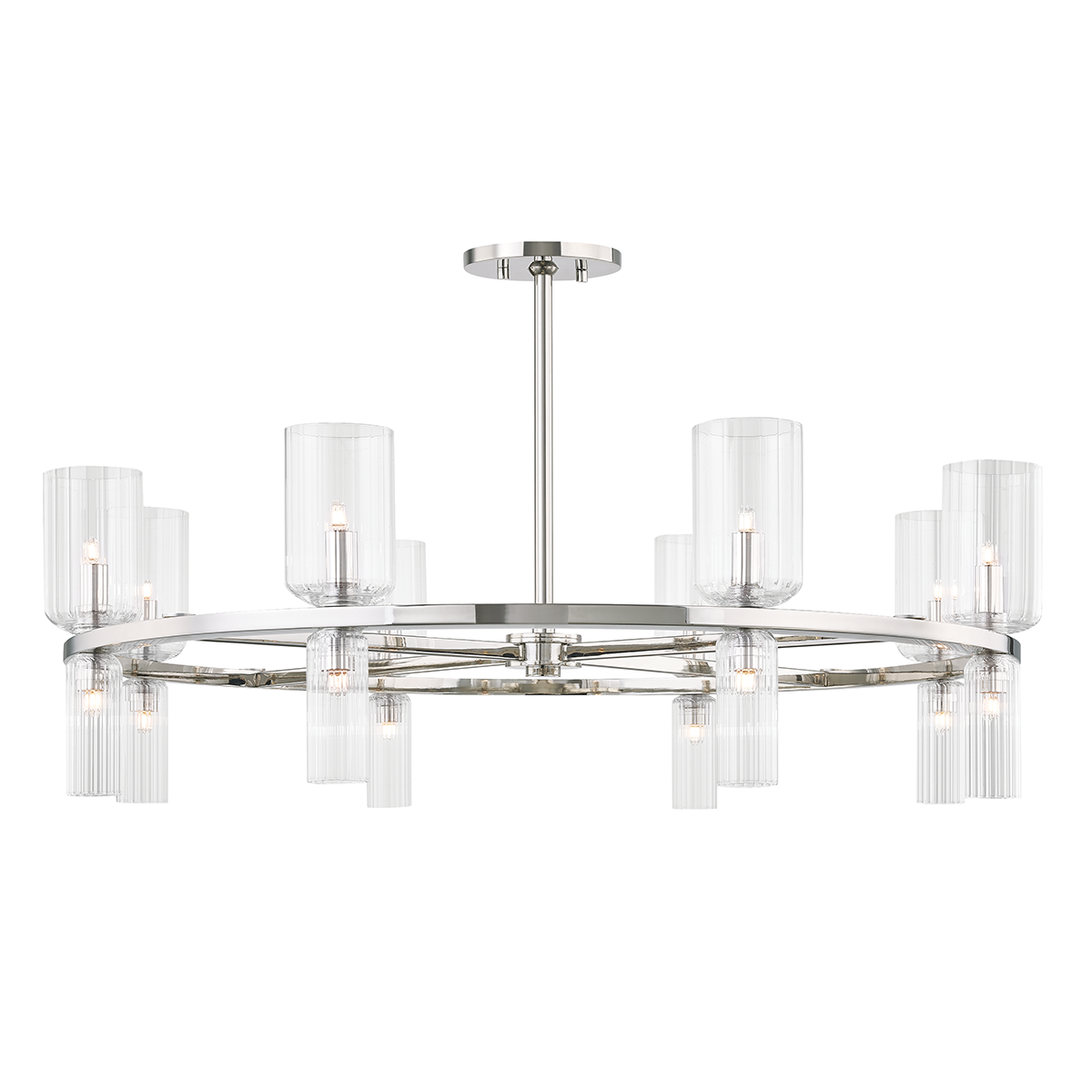 Mitzi Tabitha Polished Nickel 33.75W x 11H Chandelier