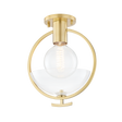 Mitzi Ringo Aged Brass 9W x 13H Semi-Flush Mount