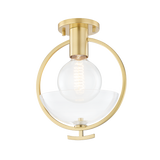 Mitzi Ringo Aged Brass 9W x 13H Semi-Flush Mount