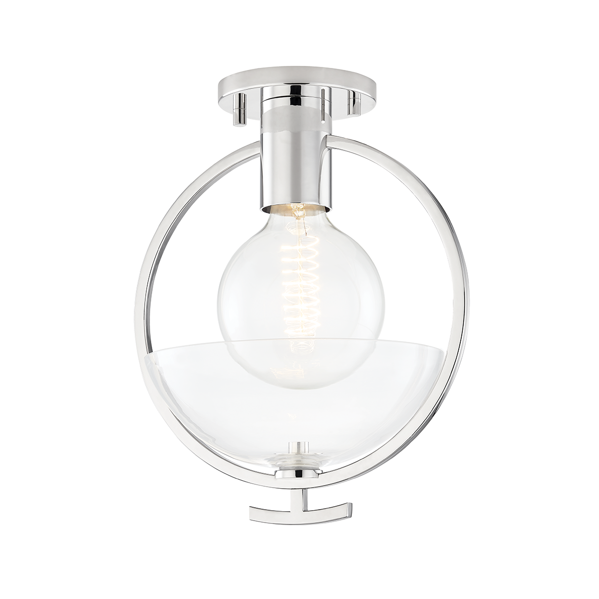 Mitzi Ringo Polished Nickel 9W x 13H Semi-Flush Mount