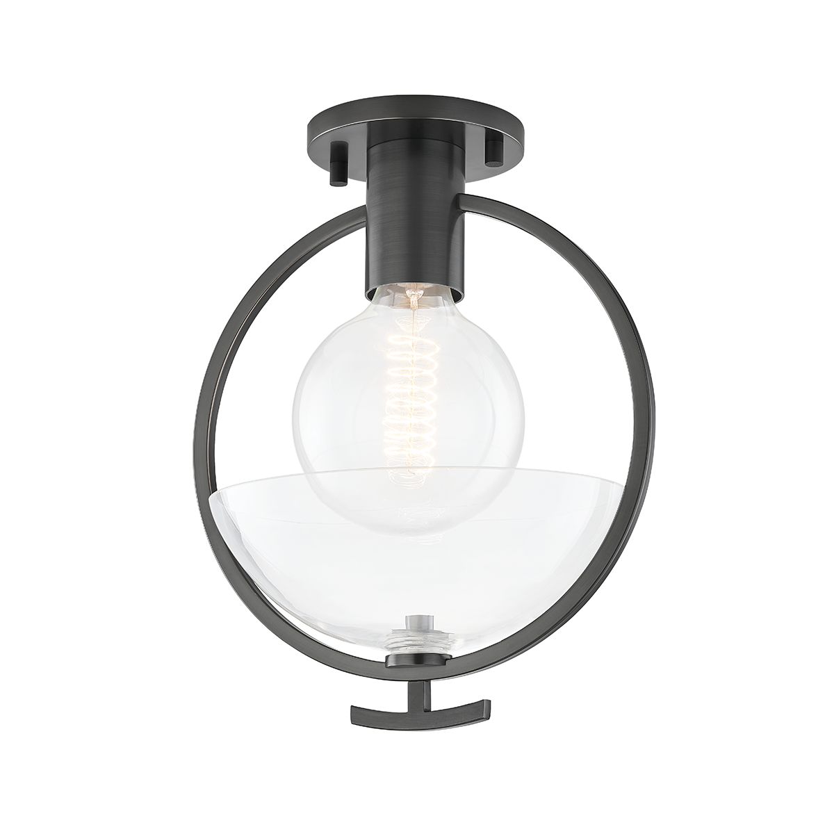 Mitzi Ringo Old Bronze 9W x 13H Semi-Flush Mount