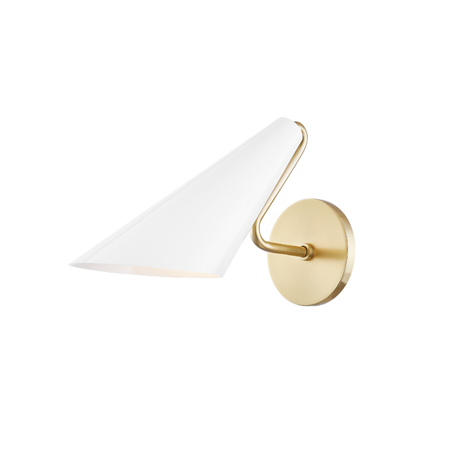 Mitzi Talia Aged Brass/dove Gray Combo 5W x 8H Wall Sconce