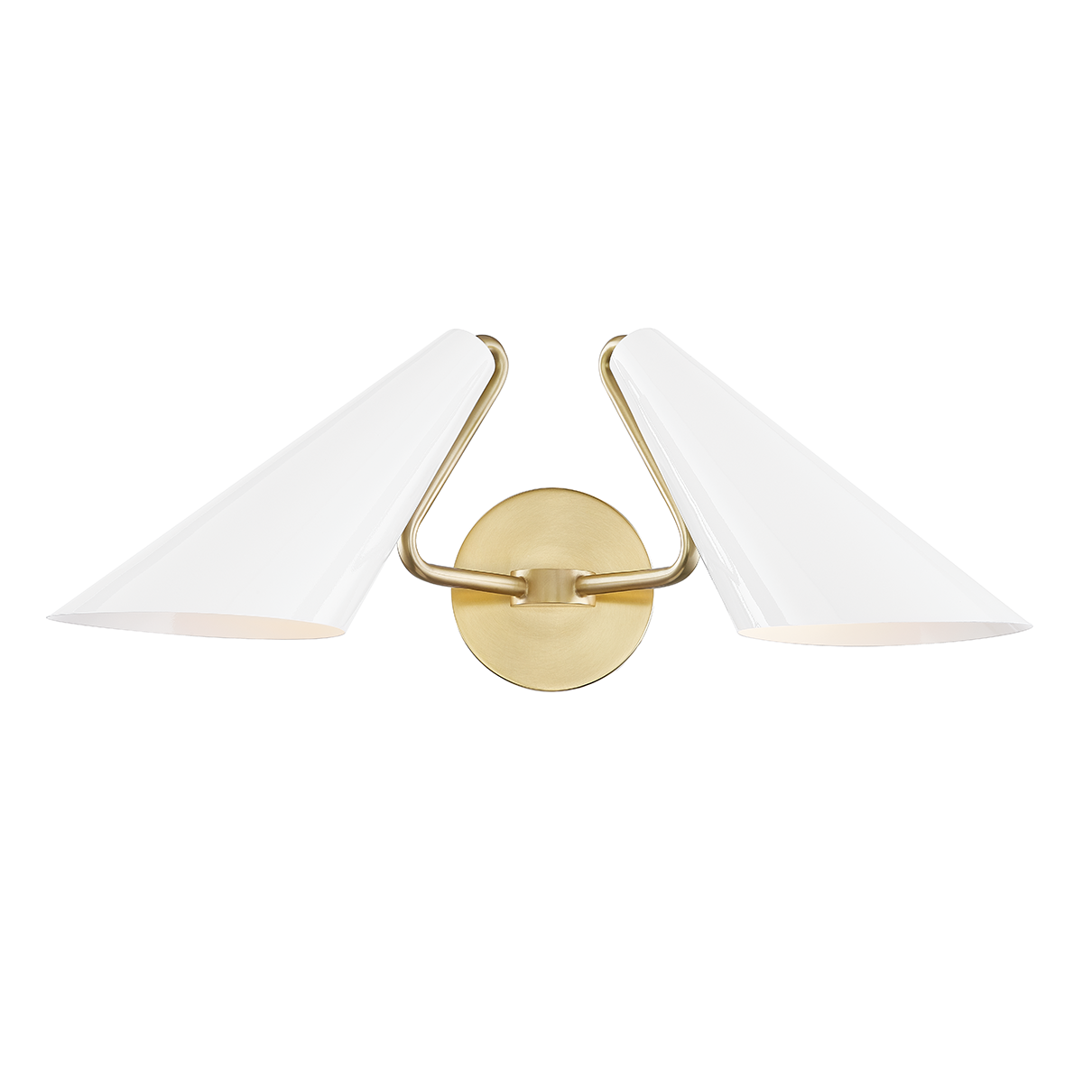 Mitzi Talia Aged Brass/dove Gray Combo 20.5W x 8H Wall Sconce