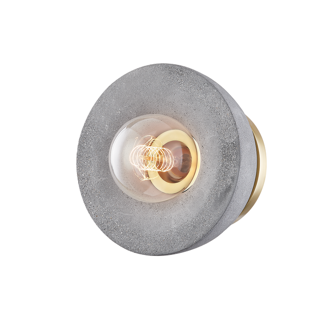 Mitzi Poppy Aged Brass 7W x 5.75H Flush Mount