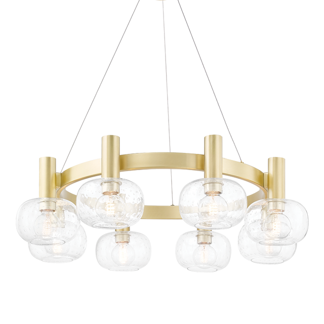 Mitzi Harlow Aged Brass 35.5W x 9.62H Chandelier
