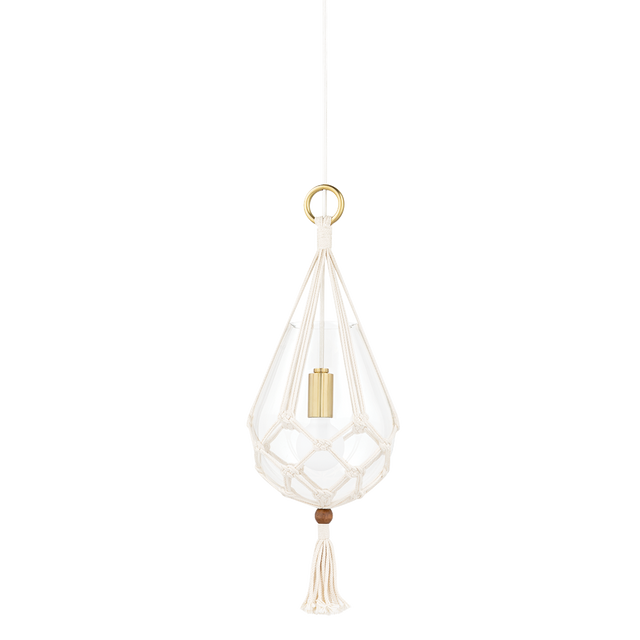 Mitzi Tessa Aged Brass 10W x 22H Pendant
