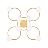 Mitzi Hope Gold Leaf 28W x 28H Semi-Flush Mount