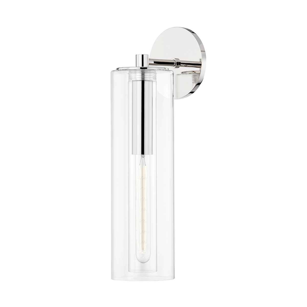 Mitzi Belinda Polished Nickel 4.75W x 19H Wall Sconce