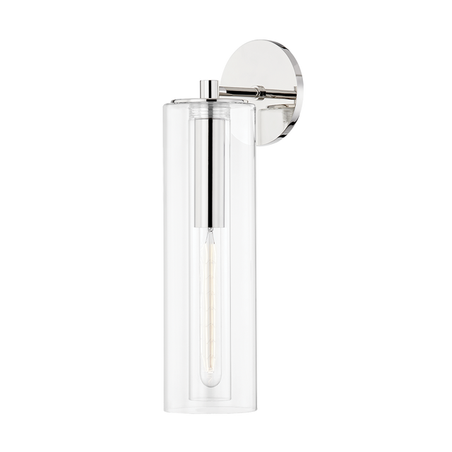 Mitzi Belinda Polished Nickel 4.75W x 19H Wall Sconce