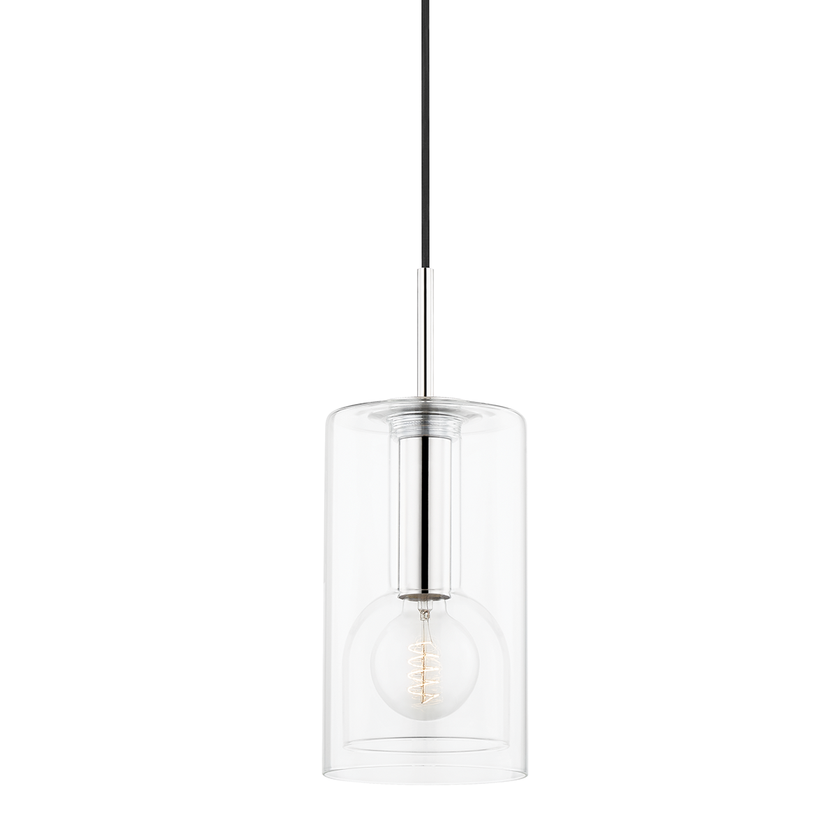 Mitzi Belinda Polished Nickel 6W x 14.75H Pendant