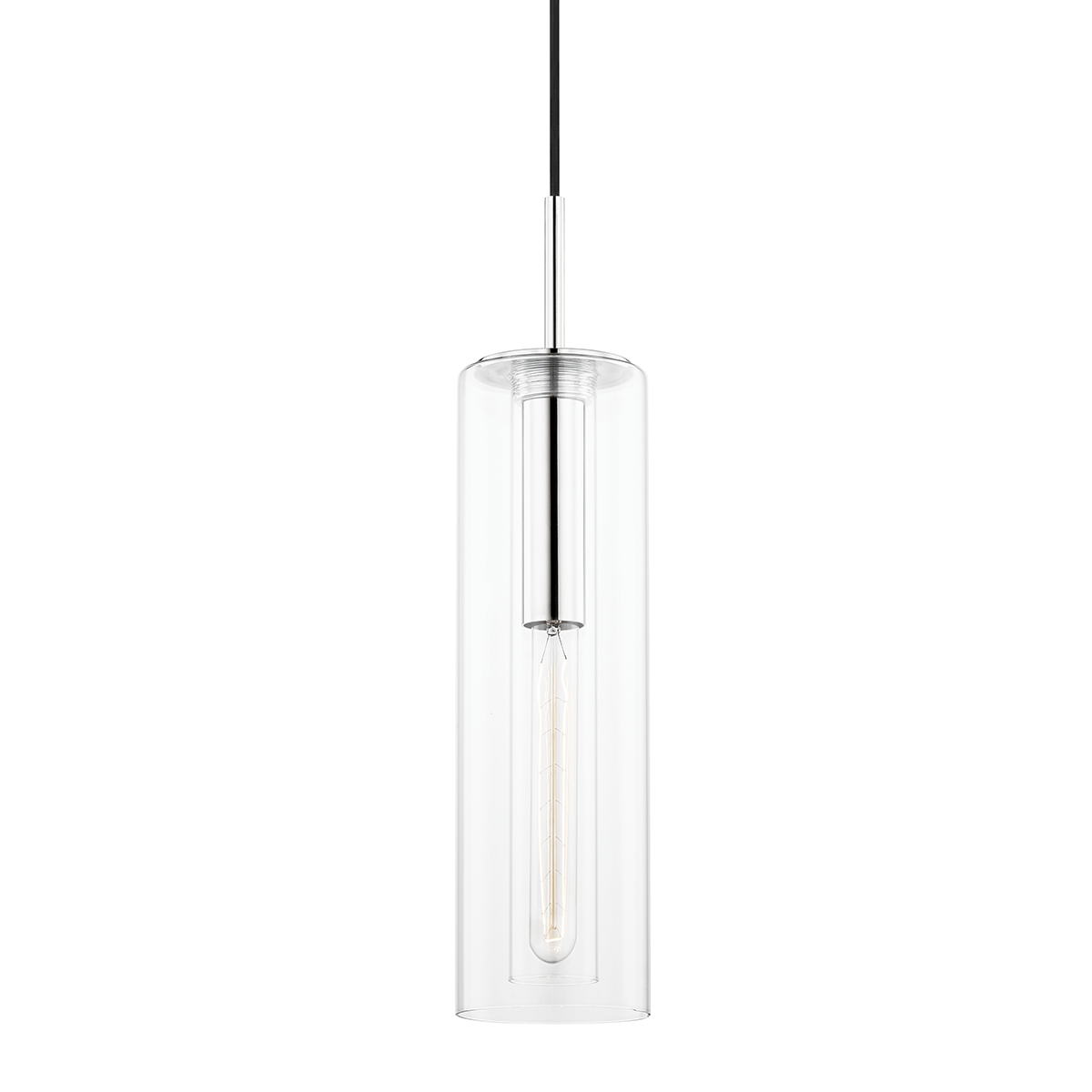 Mitzi Belinda Polished Nickel 4.75W x 18H Pendant