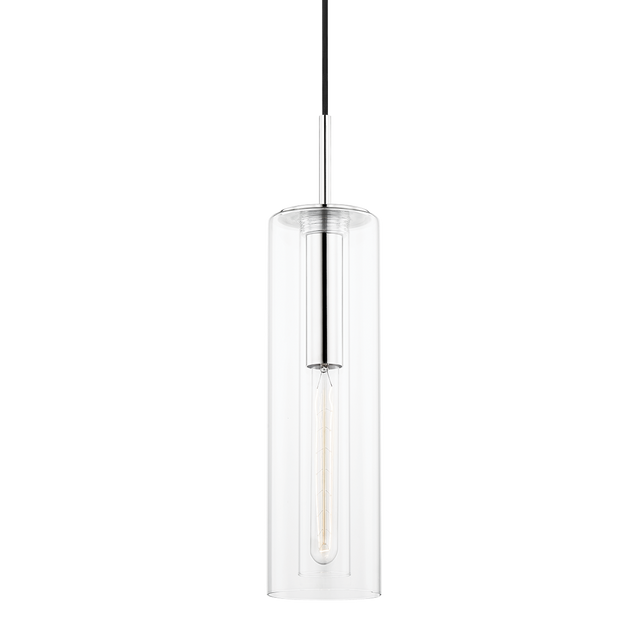 Mitzi Belinda Polished Nickel 4.75W x 18H Pendant