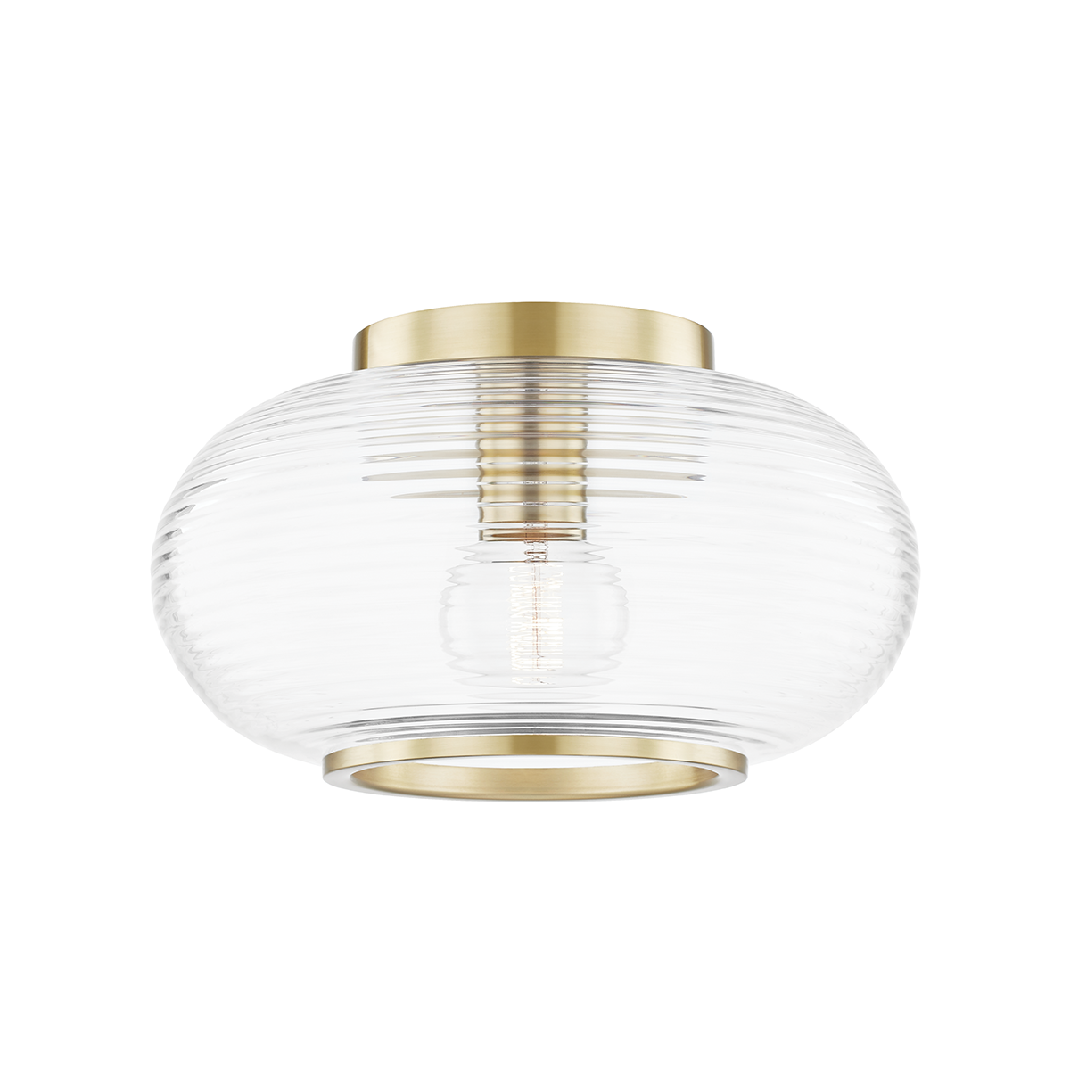 Mitzi Maggie Aged Brass 12.75W x 7.25H Flush Mount