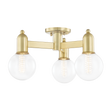 Mitzi Bryce Aged Brass 18W x 9.25H Semi-Flush Mount