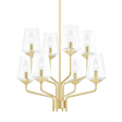 Mitzi Kayla Aged Brass 24W x 20.38H Chandelier