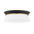 Mitzi Cath Aged Brass/black 12.75W x 5H Flush Mount