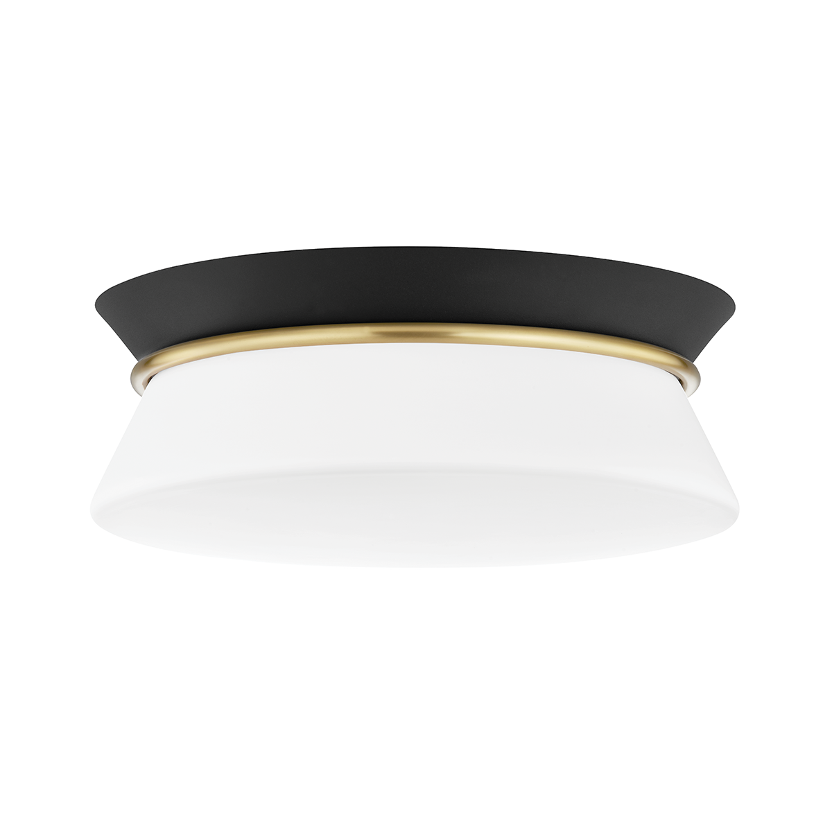 Mitzi Cath Aged Brass/black 12.75W x 5H Flush Mount