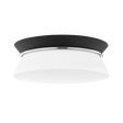 Mitzi Cath Polished Nickel/black 12.75W x 5H Flush Mount