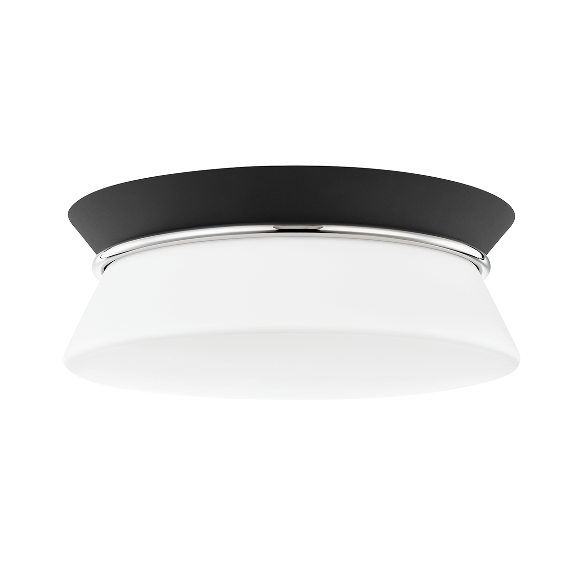 Mitzi Cath Polished Nickel/black 12.75W x 5H Flush Mount