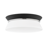 Mitzi Cath Polished Nickel/black 12.75W x 5H Flush Mount