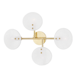 Mitzi Giselle Aged Brass 18W x 23.5H Semi-Flush Mount