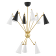 Mitzi Moxie Aged Brass/black/white Combo 34.5W x 30.5H Chandelier