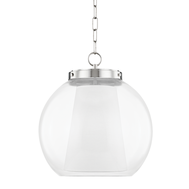 Mitzi Sasha Polished Nickel 15W x 16.5H Pendant