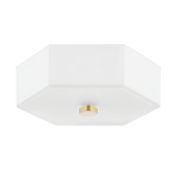 Mitzi Lizzie Aged Brass/polished Nickel Combo 11W x 4H Flush Mount