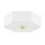 Mitzi Lizzie Aged Brass/polished Nickel Combo 11W x 4H Flush Mount