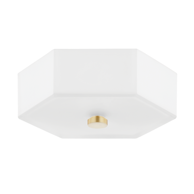 Mitzi Lizzie Aged Brass/polished Nickel Combo 11W x 4H Flush Mount