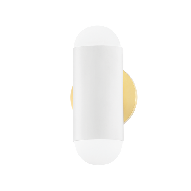 Mitzi Kira Aged Brass/soft White Combo 4.75W x 9.5H Wall Sconce