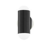 Mitzi Kira Polished Nickel/Soft Black 4.75W x 9.5H Wall Sconce