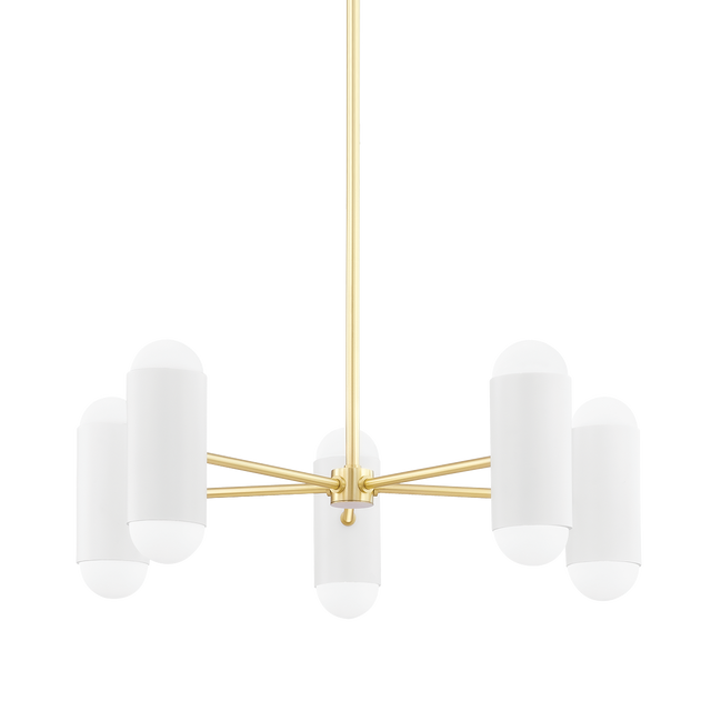 Mitzi Kira Aged Brass/soft White Combo 27W x 9.5H Chandelier