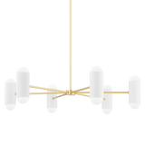 Mitzi Kira Aged Brass/soft White Combo 40W x 9.5H Chandelier