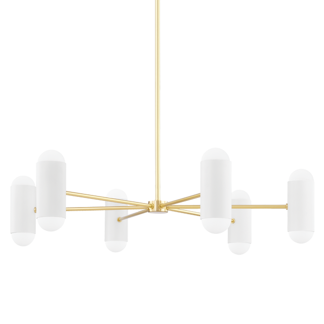 Mitzi Kira Aged Brass/soft White Combo 40W x 9.5H Chandelier