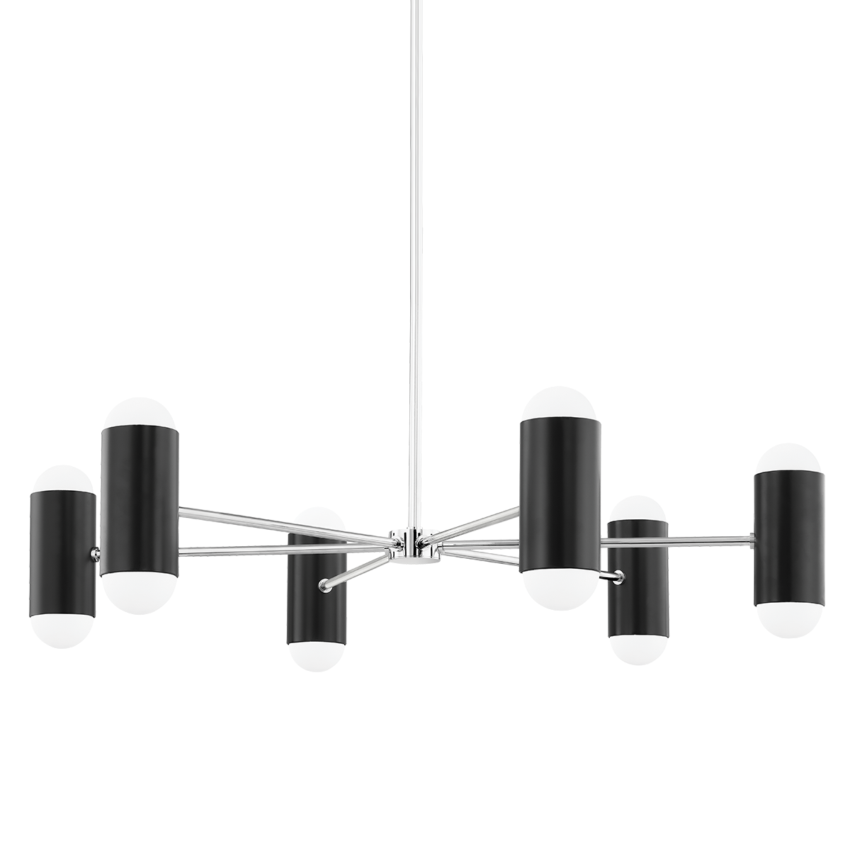 Mitzi Kira Polished Nickel/Soft Black 40W x 9.5H Chandelier
