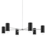 Mitzi Kira Polished Nickel/Soft Black 40W x 9.5H Chandelier