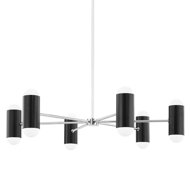 Mitzi Kira Polished Nickel/Soft Black 40W x 9.5H Chandelier