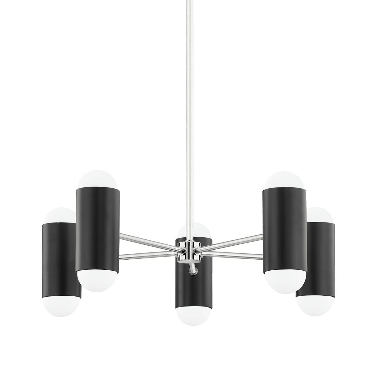 Mitzi Kira Polished Nickel/Soft Black 27W x 9.5H Chandelier