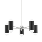 Mitzi Kira Polished Nickel/Soft Black 27W x 9.5H Chandelier