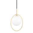 Mitzi Babette Aged Brass 7.75W x 13.5H Pendant