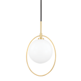 Mitzi Babette Aged Brass 7.75W x 13.5H Pendant