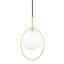 Mitzi Babette Aged Brass 7.75W x 13.5H Pendant