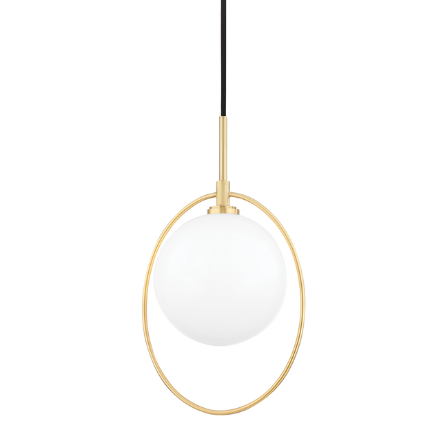 Mitzi Babette Aged Brass 7.75W x 13.5H Pendant