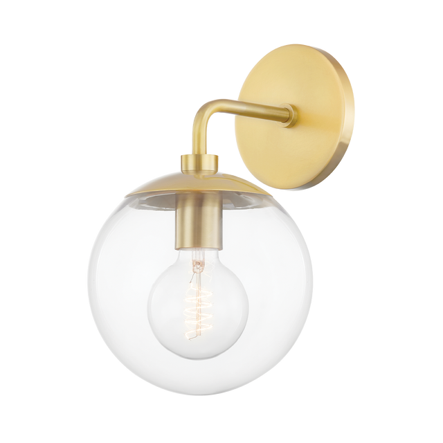 Mitzi Meadow Aged Brass 7W x 11.5H Wall Sconce